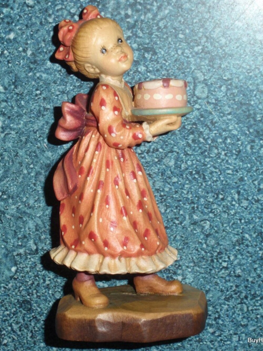 "Make A Wish" Anri Sarah Kay Birthday Set Wood Carving With Presentation Box!